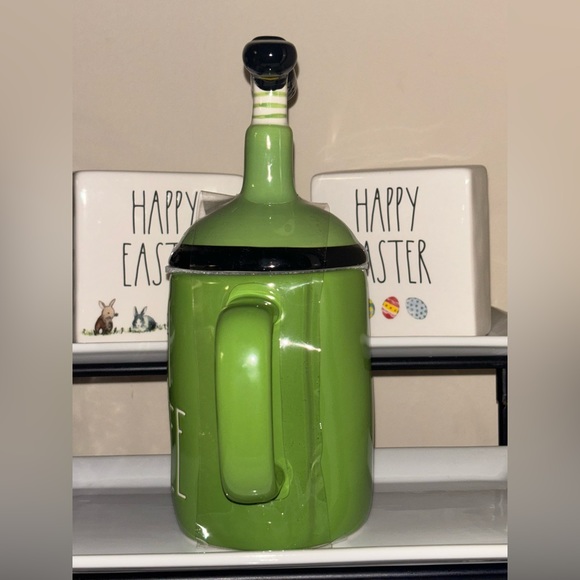 Rae Dunn IRISH COFFEE Mug with Leprechaun Legs Topper. - Picture 2 of 6